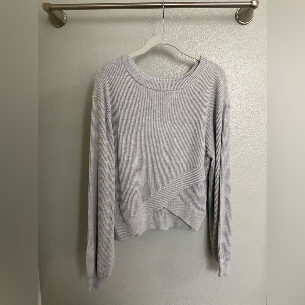 Lululemon Light Gray Ribbed Sweater